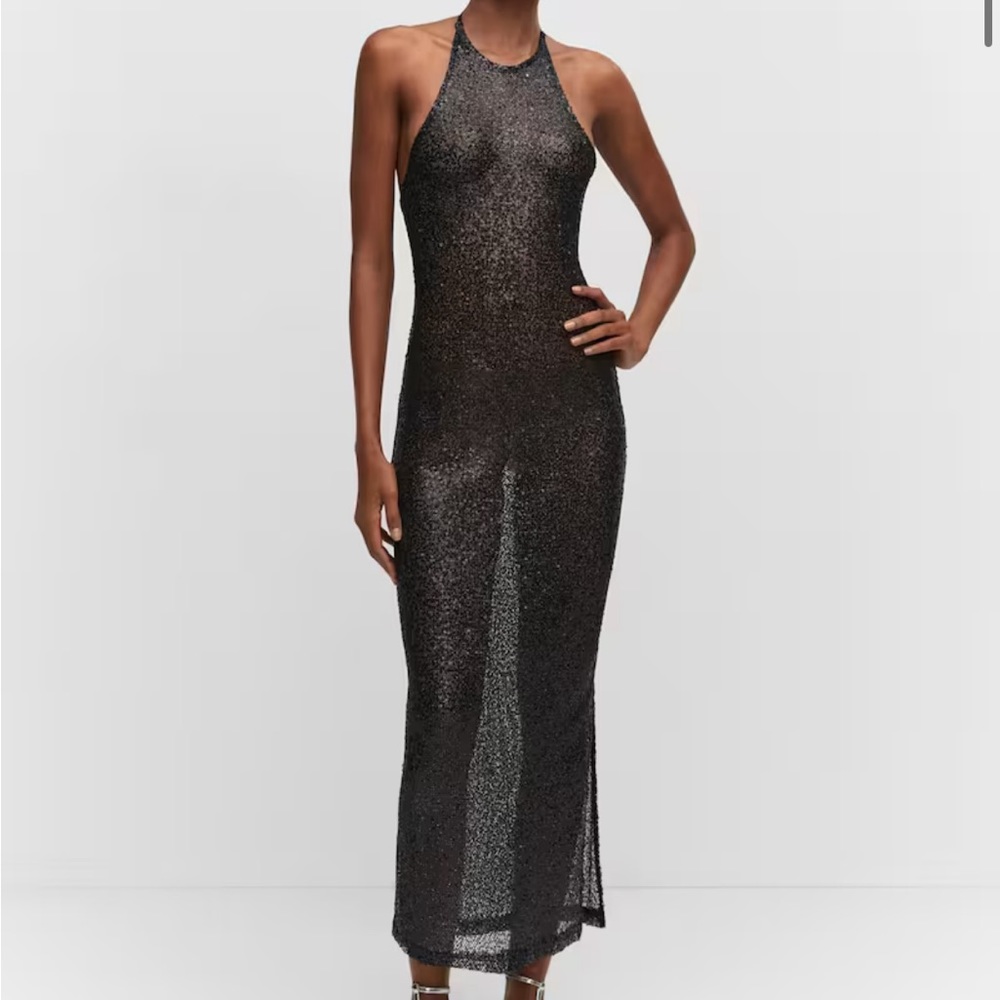 Mango sheer sequin dress (NWT!)